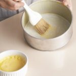 I can grease the cake pan only with butter