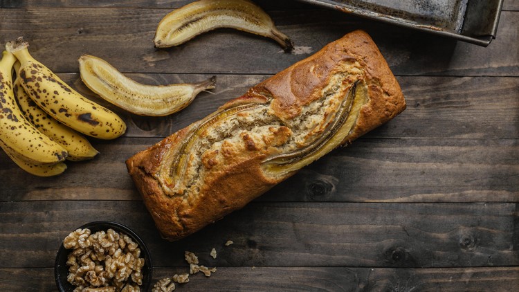 caramelized banana cake needs to grease the shape