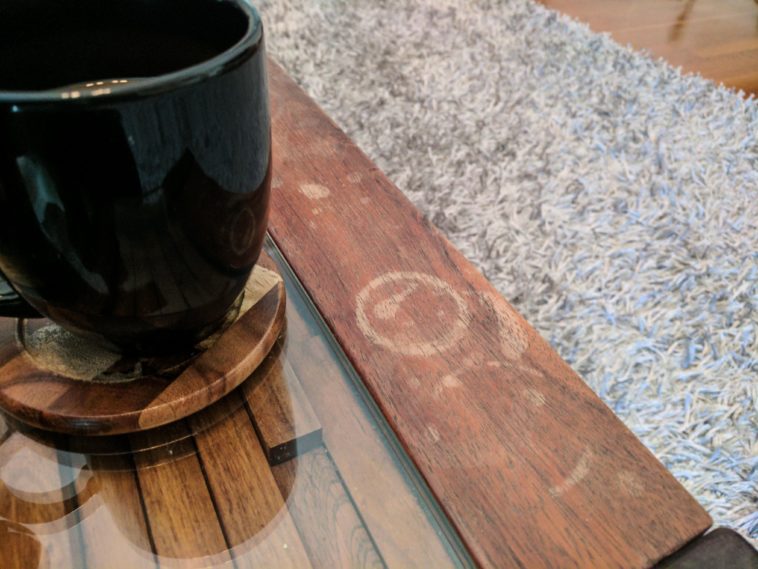 Are Water Stains On Wood Permanent, How To Get Dark Water Stains Out Of Wood Furniture