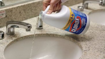 Can I pour bleach down the sink?