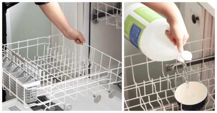 Can I put vinegar in the dishwasher?