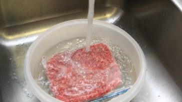 Can frozen ground beef be left out overnight?