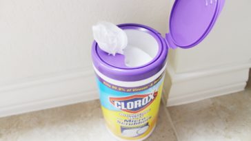 Can you clean the inside of a microwave with Clorox wipes?