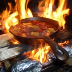 Can you cook food on an open fire?