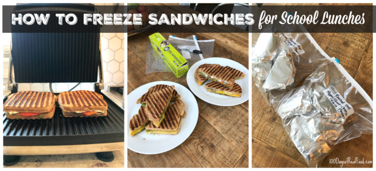 Can you freeze sandwiches for school lunches?