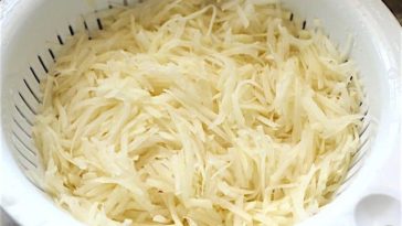 Can you leave shredded potatoes in water overnight?