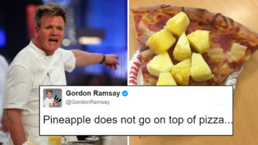Did Gordon Ramsay says pineapple doesn't belong on pizza?