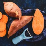 Do sweet potatoes discolor after peeling?