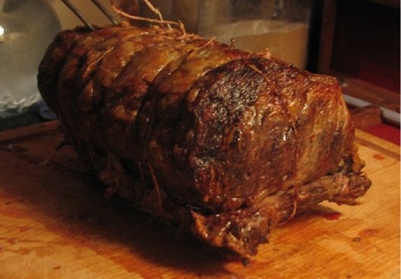Do you cook a rib roast bone up or down?