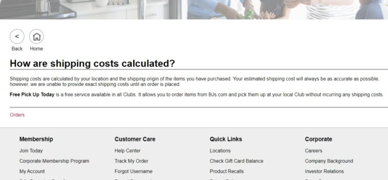 Does BJ charge for shipping?