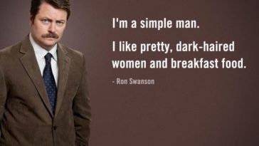 Does Ron Swanson like breakfast food?