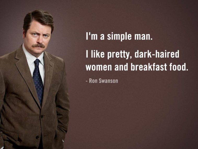 Does Ron Swanson like breakfast food?