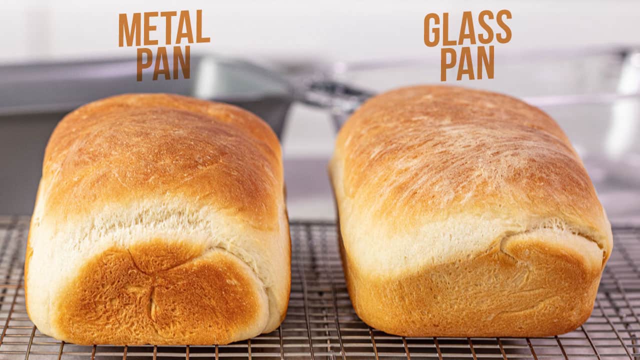 Is it better to bake bread in a glass or metal pan?