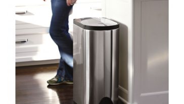 How big is a 40 liter trash can?