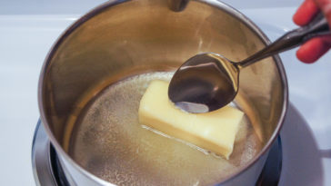 How can I quickly melt melted butter?