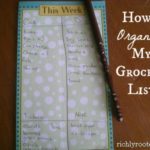 How do I organize my grocery list?