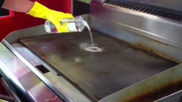How do you clean a griddle?