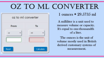 How do you convert oz to ml?