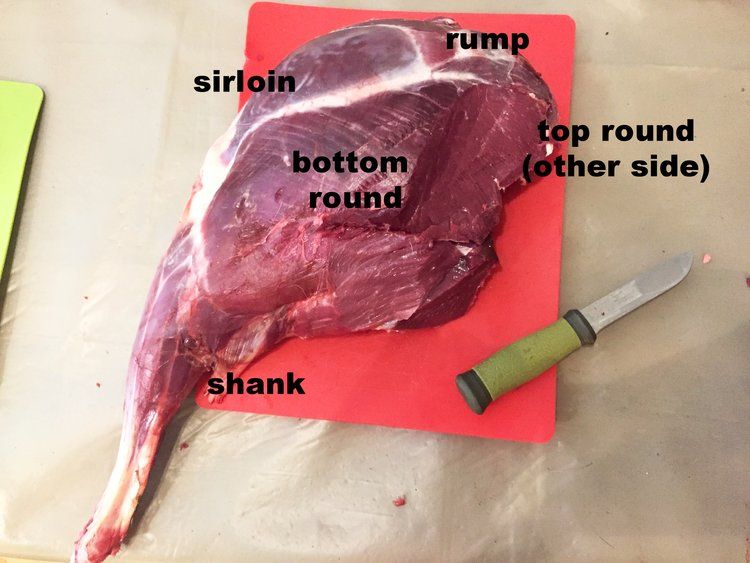 How do you cook a whole deer hind quarter?