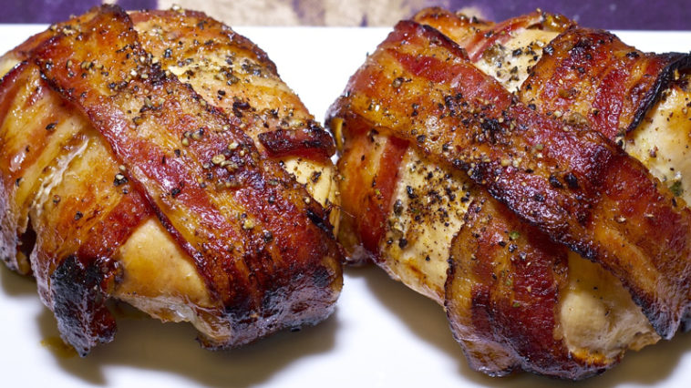 How do you cook bacon wrapped in foil on the grill?