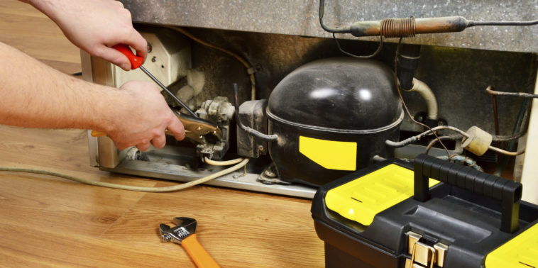 How do you fix a discolored fridge?