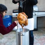 How do you fry a precooked turkey?