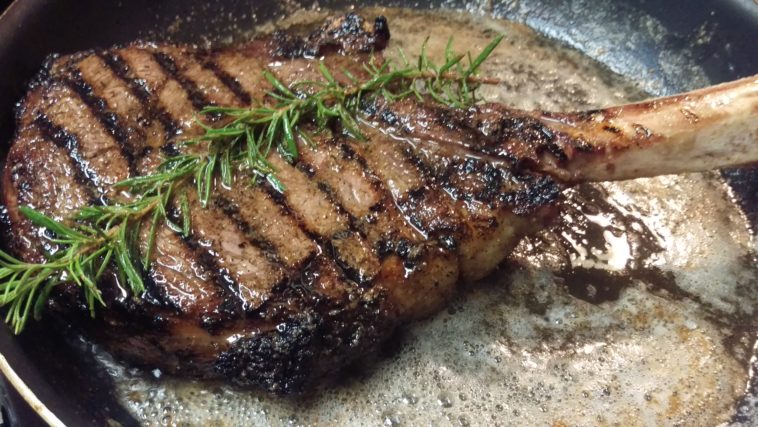 How do you grill a 3 inch ribeye steak?