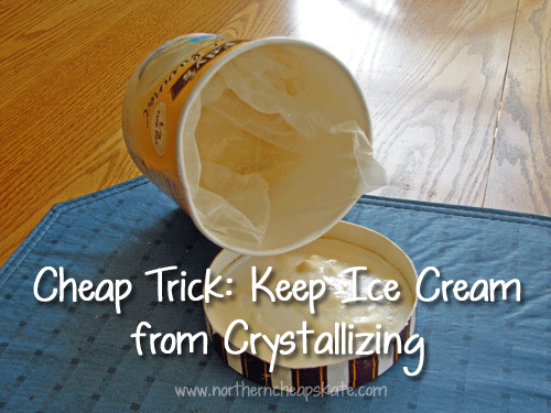 How do you keep ice cream from crystallizing?