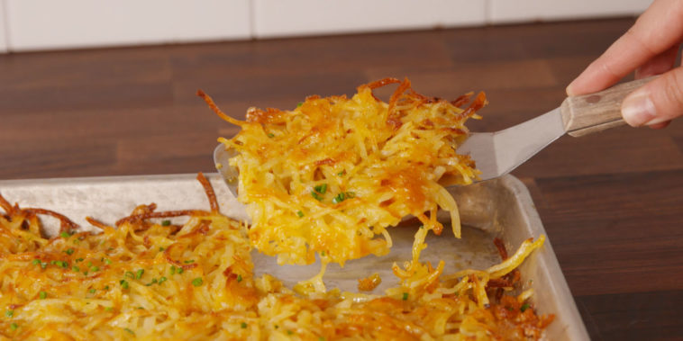 How do you make frozen hash browns crispy?