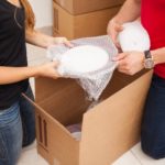 How do you pack pots and pans with bubble wrap?