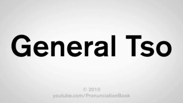 How do you pronounce General Tso?