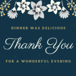 How do you say thank you for a lovely dinner?