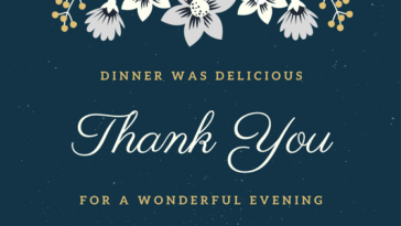 How do you say thank you for a lovely dinner?