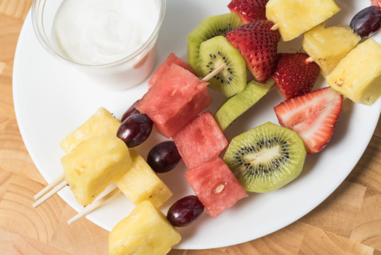How do you store fruit kabobs overnight?