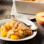 How do you store leftover peach cobbler?