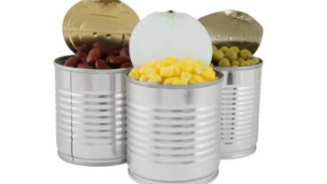 How do you store open cans of diced tomatoes?