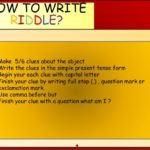 How do you write a clue Riddle?