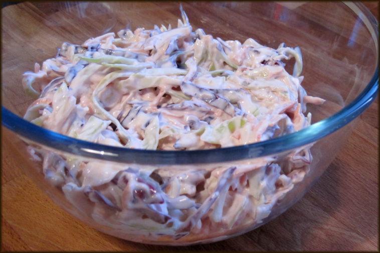 How does Gordon Ramsay make coleslaw?