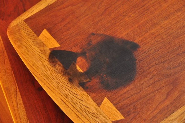 Bleach Remove Water Stains From Wood, How To Get Rid Of Black Water Stains On Hardwood Floors