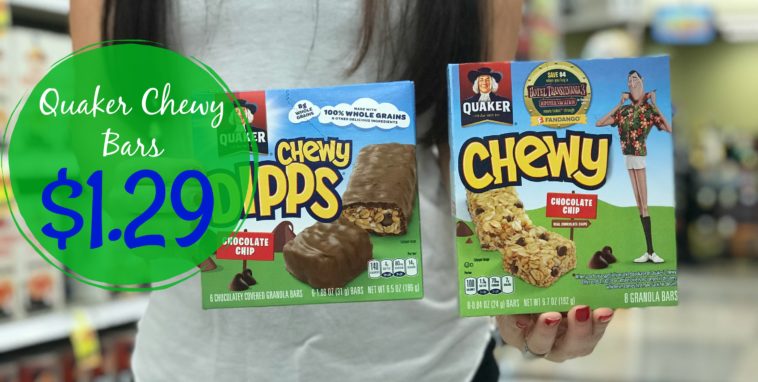 How long do Quaker Chewy bars last?