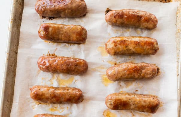 How long do you cook farmer sausage in the oven?