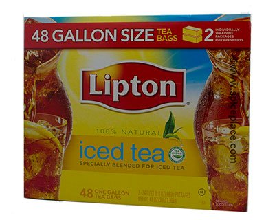 How many Lipton tea bags are in a half gallon?