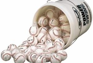 How many baseballs fit in a 6 gallon bucket?