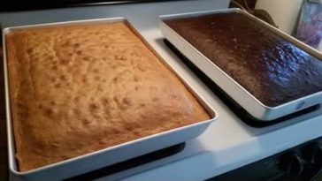 How many cake mixes are needed for a 12x18 pan?