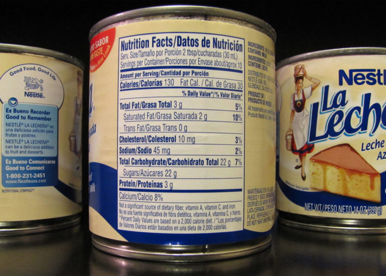 How many calories are in Nestle Condensed Milk?