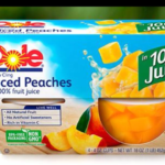 How many calories are in a cup of peach slices?