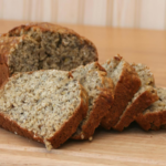 How many calories are in a large slice of banana bread?