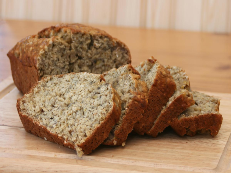 How many calories are in a large slice of banana bread?