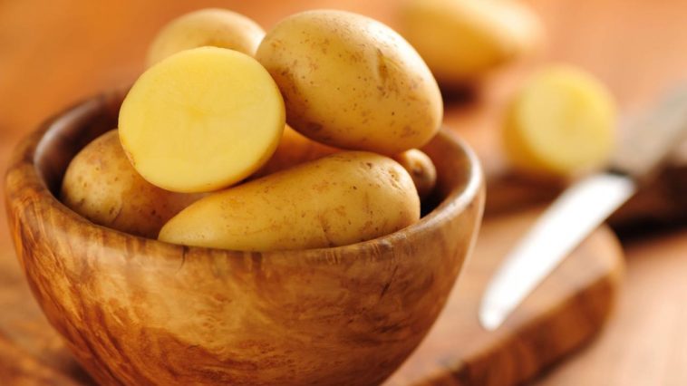 How many calories are in an average potato?