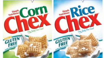 How many cups are in a box of Chex cereal?